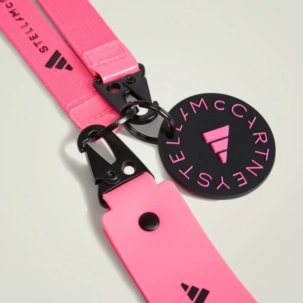 Adidas by Stella McCartney Lanyard Keychain Solar Pink KC4216 NWT $60